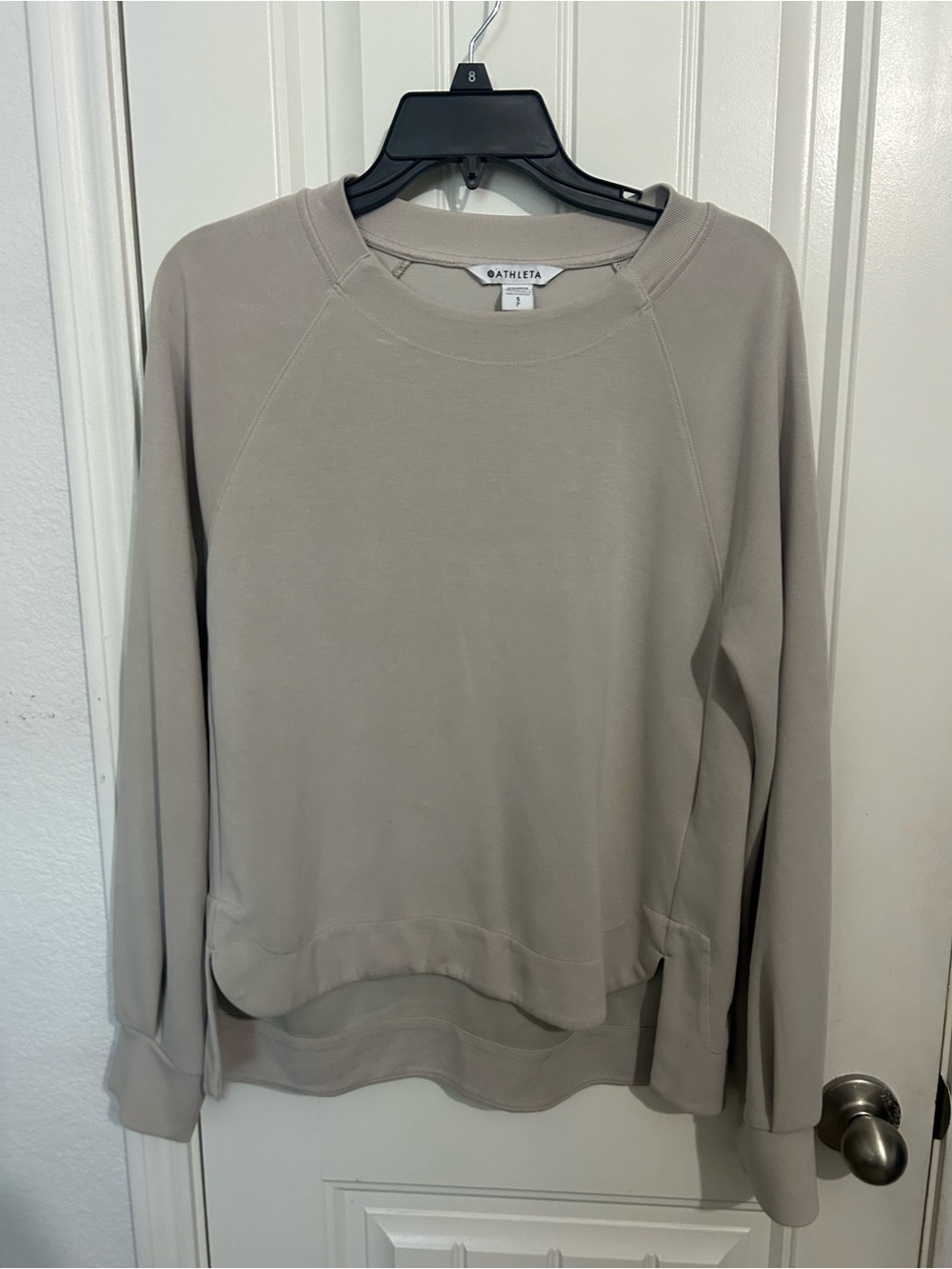 Athleta Neutral Taupe Crewneck Sweatshirt